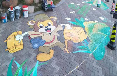 卢氏夏季画地面彩绘会遇到的问题