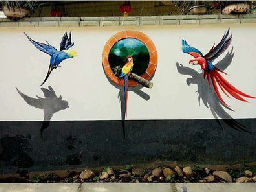 卢氏视觉错位-3D墙绘设计