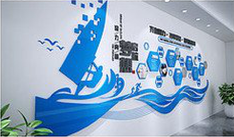 卢氏海浪主题文化墙如何设计？